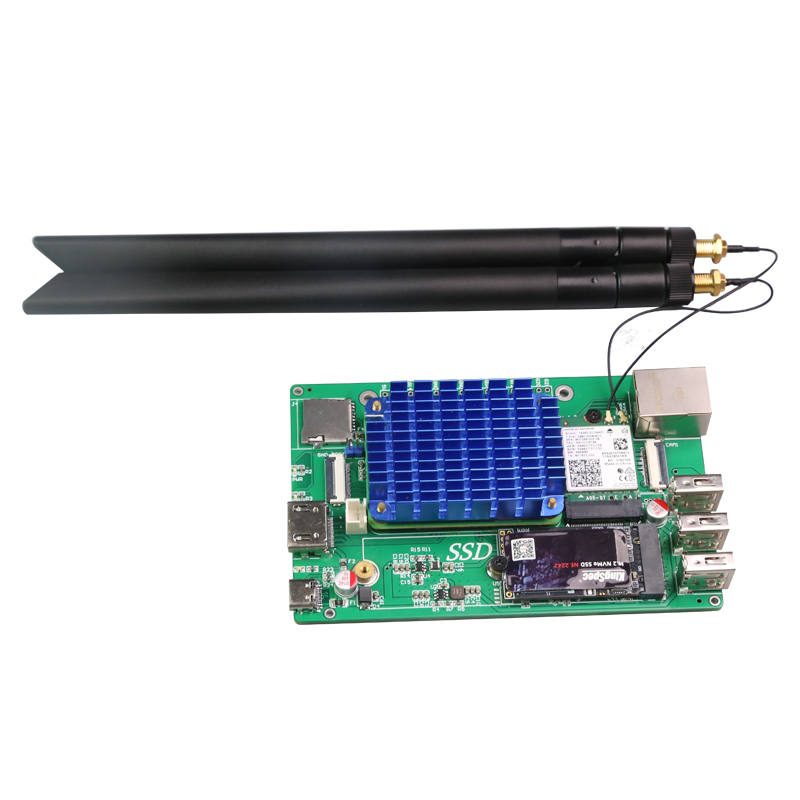 树莓派CM4 WIFI6+SSD扩展板M.2 NVME SSD固态硬盘AX210 2.5G网卡