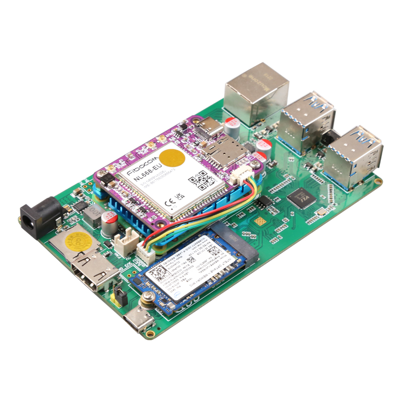 树莓派CM4_USB3.0_SSD扩展板 4路USB3.0，RTC，DC供电，NVMe SSD