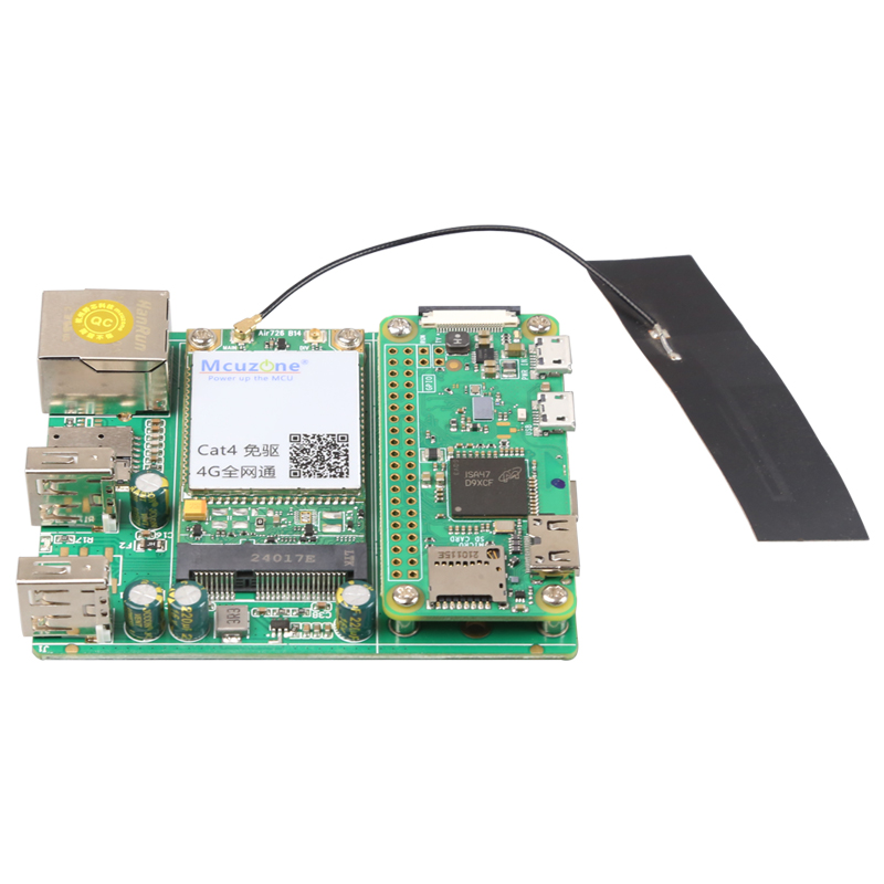 树莓派zero 4G LTE minipcie扩展板 网关路由 GPS EC20高通4G免驱