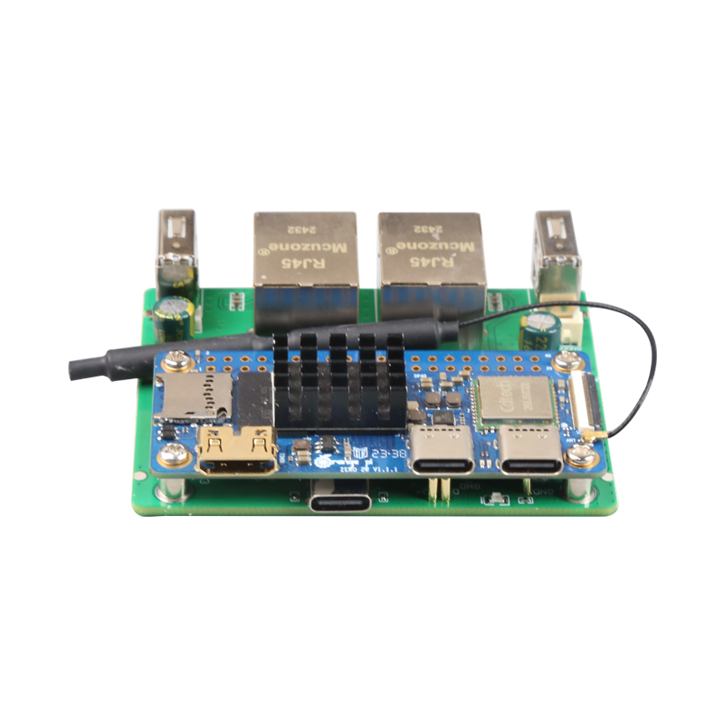 香橙派zero2 W双网络扩展板 双USB HOST 顶针供电及通讯
