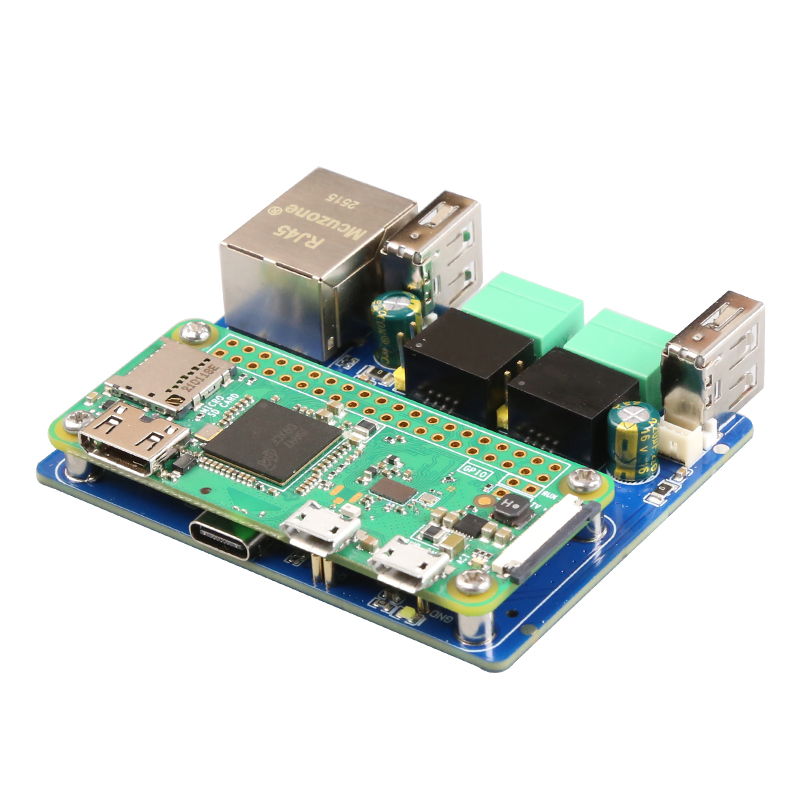 树莓派Zero 2W 专用双485扩展板 USB HUB/USB转RS485/以太网