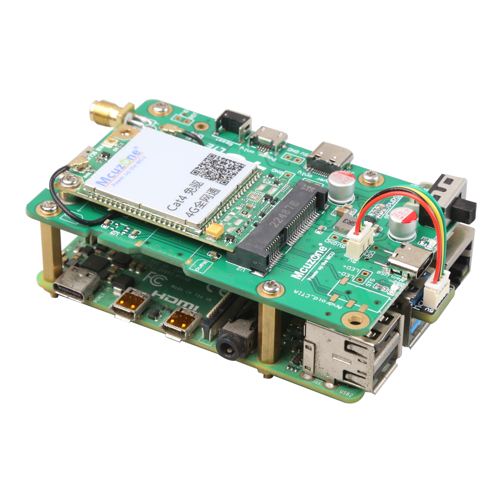 树莓派4G CAT4 LTE纯数据模块 即插即用 免驱英伟达 外壳4G全网通