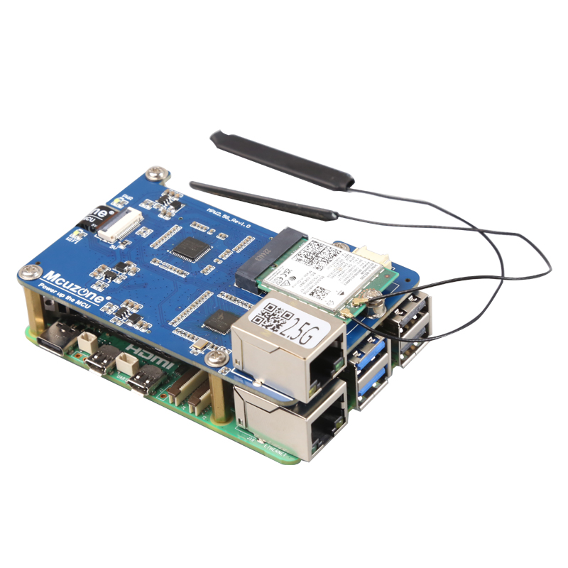 MPW2.5G树莓派5 PCIE to WiFi7+2.5G以太网HAT 支持WiFi7/6 BE200