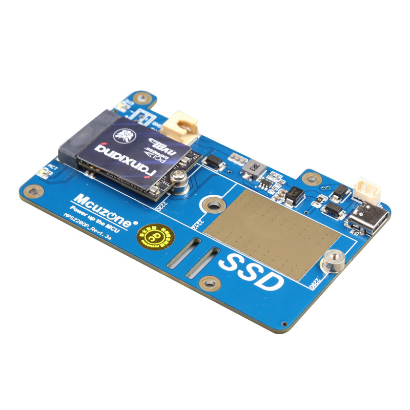 MPS2280P树莓派5专用PCIE M.2 NVME SSD固态硬盘扩展板HAT可供电