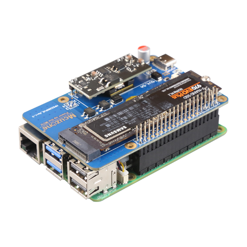 MPS2280-POE 树莓派5专用 PoE以太网供电 扩展PCIE转NVME SSD HAT