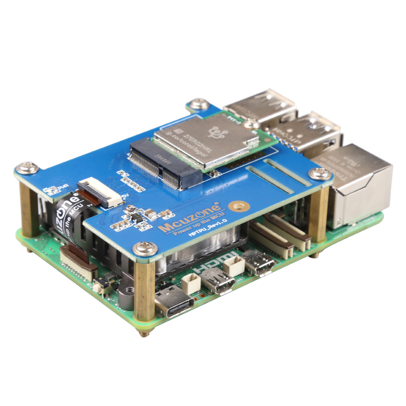 MPTPU 树莓派5专用AI套件 PCIE转TPU转接板AI coral google TPU