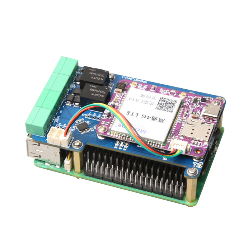 MPUUART-4G 树莓派5 PCIE转USB串口+4G扩展板 RS485带隔离 CAT4 免驱