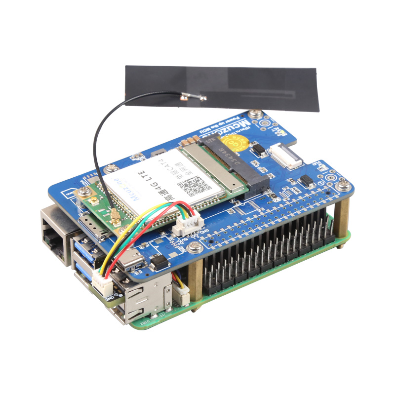 MPmTPU &amp;4G 树莓派5专用PCIE转miniPCIE HAT miniPCIe TPU 4G LTE